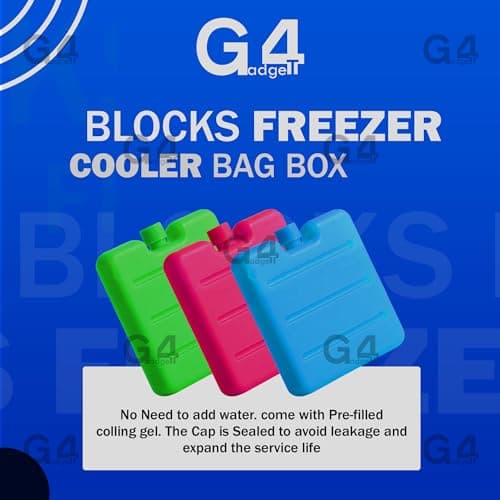G4GADGET 12 Pack 8cm Freezer Blocks – Reusable Ice Packs for Lunch Boxes, Cooler Bags, Camping, Picnic, Travel & Outdoor Activities – Long-Lasting, Compact & Portable Cooling Solution — view 3