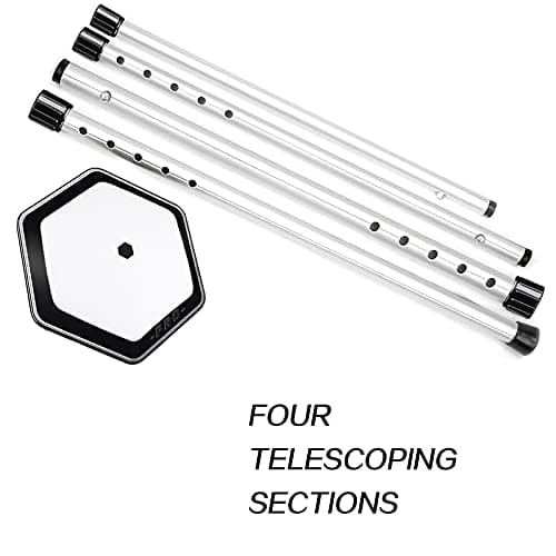 AMRTA Adjustable Golf Travel Bag Support Rod Golf Club Arm Stiff Alloy Rod for Golf Bag Adjustable 4 Telescoping Section, Golf Support Cover Stick Bag Protective Golf Bag Support Frame (White 20-53") — view 5