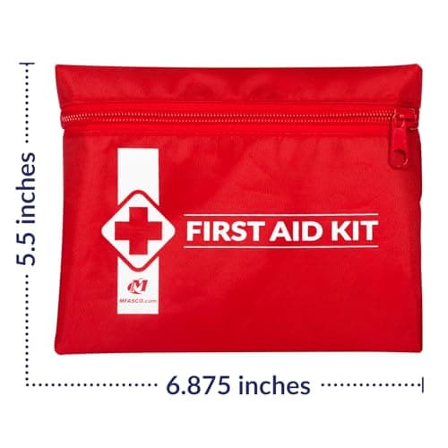 Travel First Aid Kit with OTC Medicines Compact Kit for Cruise & International Travel - Reusable & Refillable Zippered Case with Clip — view 3