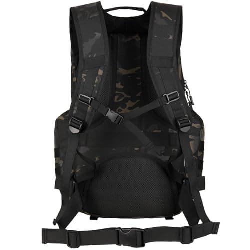 50L Tactical Backpack, Military Rucksack with MOLLE System, Water-Resistant Hiking Backpack for Outdoor Trekking Cycling Travel & Camping, 17'' Laptop Compartment Hydration Compatible Camouflage — view 3