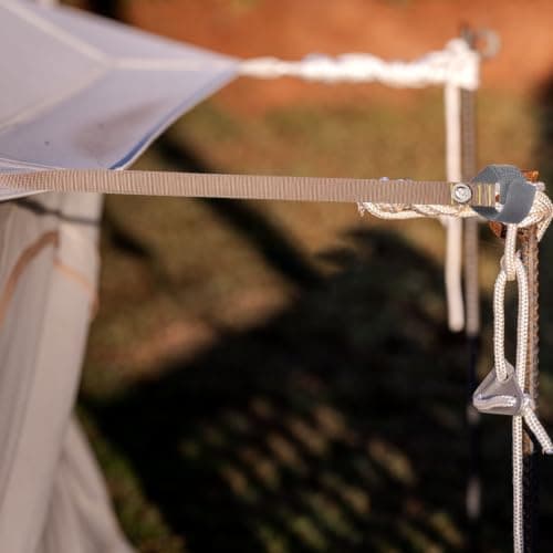 Camping Tent Rope Clothesline Strap with Sticky Band Brown — view 4