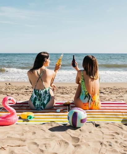 Style Slice Quick Dry Microfibre Beach Towel Gradient Orange 200x90cm — view 5