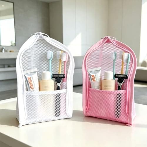 Waterproof Wash Bag Large Capacity Travel Toiletries Pouch EVA Cosmetic Organiser for Airport Security(Lavender Purple) — view 5