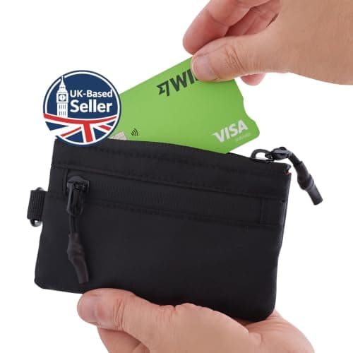 OW-Travel RFID Blocking Card Holder with Coin Pocket, Black Men's Wallet — view 2