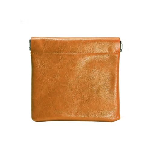 2 Pcs Organizer Pouches, Leather Small Makeup Bag Mini Cosmetic Bags for Travel Makeup Pouch Purse, Coin Purses Organizer Storage Pouch (Yellow) — view 6