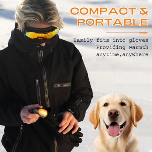 Lepwings Rechargeable Hand Warmers 2 Pack, 6000mAh Battery Long Lasting, 3 Levels Heating Electric Pocket Hand Warmer, Winter Gift for Men and Women, Ideal for Golf Hunting Hiking Outdoor Activities — view 4
