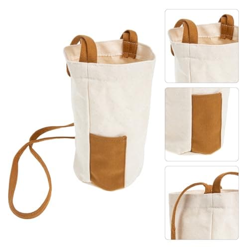 Healeved Canvas Water Cup Bag with Shoulder Strap for Bottles, Tumblers — view 6