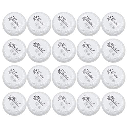 Healifty Mini Disposable Soap Bar Small Hotel Round Shape Soap Disposable Toiletries 150PCS/Set (White)