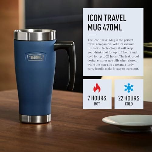 Thermos Icon Solent Navy Travel Coffee Mug (470ml) 7h Hot | 22h Cold — view 3