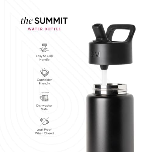Simple Modern Kids Water Bottle with Straw | Insulated Stainless Steel Reusable Tumbler for Girls, Boys | Summit Collection | 415ml | Pink Ballerina — view 3