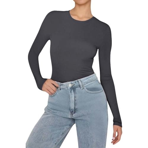 Women's Thermal Tops 3 Pack Long Sleeve Tops for Women Soft Breathable Slim Fit Base Layer Shirt Ideal for Thermal Layering Casual Wear Winter Women UK — view 3