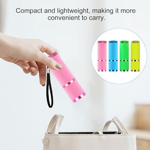 GEU 4 Pack Mini Torch Set, Small Camping Torch with 9 LEDs, Glow in Dark — view 6