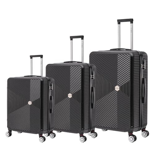FLYMAX 29" Large Suitcases on 4 Wheels Lightweight Hard Shell Luggage Durable Check in Hold Luggage Built-in 3 Digit Combination Black 106L — view 2