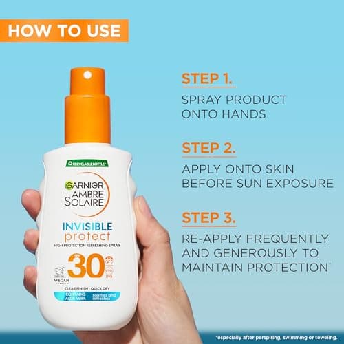 Garnier Ambre Solaire Sun Cream Invisible Protect Sun Spray SPF 30 150ml — view 5