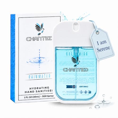 Chanted Mini Hydrating Hand Sanitiser Spray | Travel size 30ml (Rainwater)