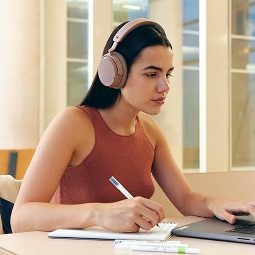 Sennheiser ACCENTUM Wireless Bluetooth Headphones Noise Cancelling - Up To 50HR Playtime, Hybrid Noise Cancelling (ANC), All-Day Comfort, Bluetooth Over Ear Headphones for School, Traveling, Taupe — view 5