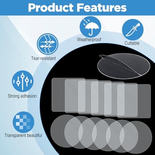 Grevosea 12 Pcs 3" TPU Inflatable Repair Patches, Heavy Duty Waterproof Clear Pool Float Vinyl Patch Kit for Air Mattress Inflatable Castle Tent Umbrella Raincoat Outdoor Gear — view 3