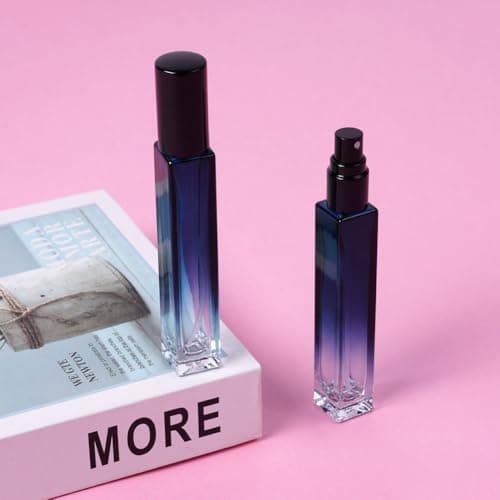 AOOWU Perfume Atomiser Bottles, 5Pcs 10ml Refillable Perfume Atomizer Empty Spray Bottles, Empty Glass Atomiser Spray Bottles, Portable Purse Pocket Handbag Perfume Bottle for Men and Women — view 6