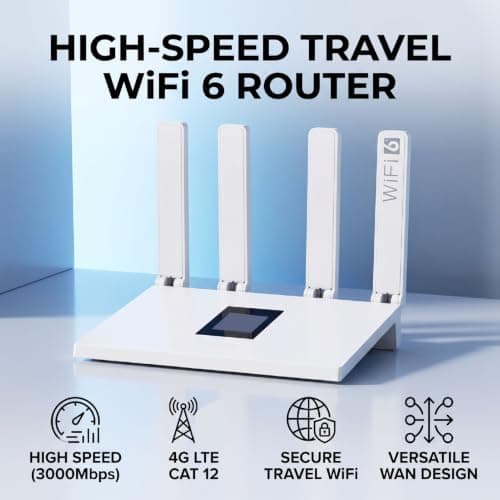YUEHISY Portable WiFi 6 Travel Router with SIM Slot — view 4