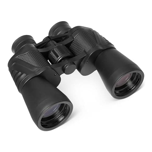 Amazon Basics 7x50 High Power Binoculars for Adults, Ideal for Stargazing & Long-Distance Viewing, Wide Field of View, FMC Optics, Tripod Compatible, Black