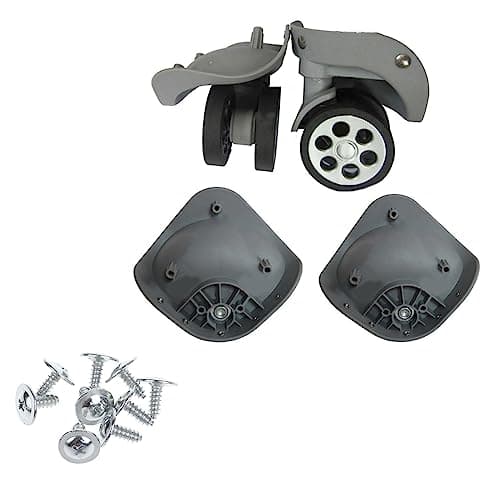 [Netbiio] A79 Suitcase Wheel Replacement Kit Luggage Box Roller Bearing Hardware Repair Kit with Trolley Double Row Caster Screws, light grey trumpet