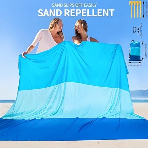 ROSSRORE Beach Blanket 200x210cm Foldable Outdoor Picnic Mat — view 5
