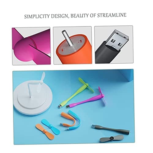 Usb Desk Fan, 6 Pack Mini Usb Fans,Portable Fan, Flexible Neck Cooling Fan, Quiet Travel Fan, Personal Portable Pocket Fan, Usb Desk Fan(Color) for Home — view 6
