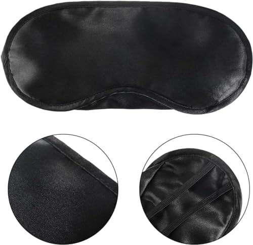 10 Pack Eye Mask Shade Cover Blindfold Travel Sleep Cover with Nose Pad, Black — view 5