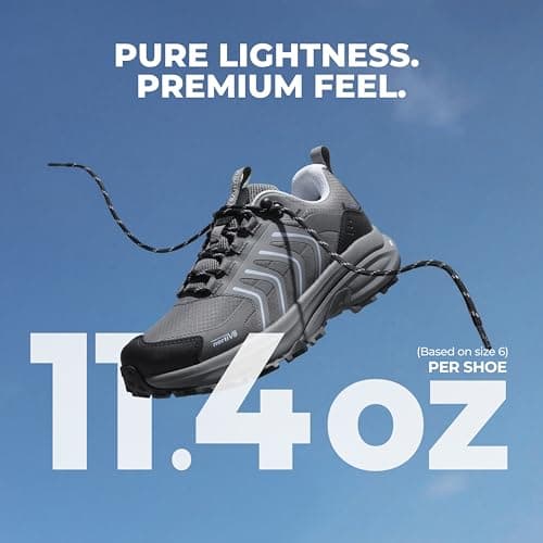 NORTIV 8 Women's Waterproof Hiking Shoes,Size 5.5,Dark Grey — view 5