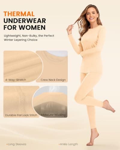 SIMIYA Womens Thermal Tops and Long Johns — view 3