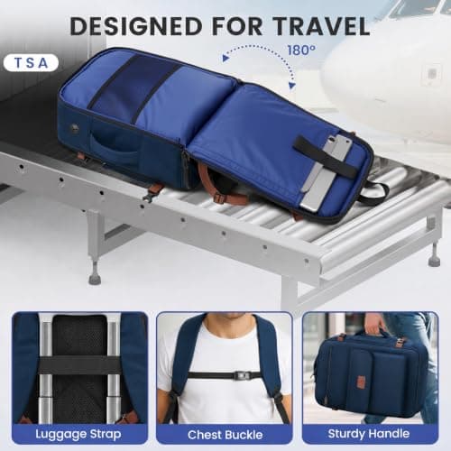 MATEIN Ryanair Cabin Bags 40x30x20, 24L Travel Backpack Cabin Size, Blue — view 4
