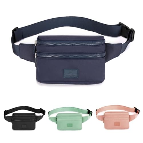Bumbags Waist Fanny Pack Ladies Fashion Bum Bag with Adjustable Belt for Sport Hiking Girls Women Men (Blue)