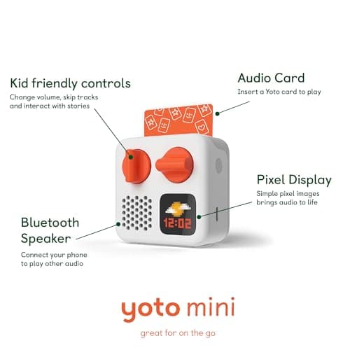 Yoto Mini Gruffalo Travel Bundle - Kids Screen-Free Bluetooth Audio Player with The Gruffalo Audio Card, Wired Headphones, Carry Case and Fruit Punch Adventure Jacket | Screen-Free Listening On the Go — view 2