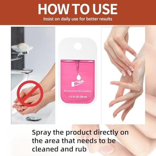 3Pcs Mist Hydrating Hand Sanit-izer Spray for Adults,Cleanses Your Hands,Power Mist Hydrating,Hand Sanit-iser Travel,Mini Travel Essentials,Aromatic Hand Wash,Strawberries+Aloe vera+Vanilla — view 5