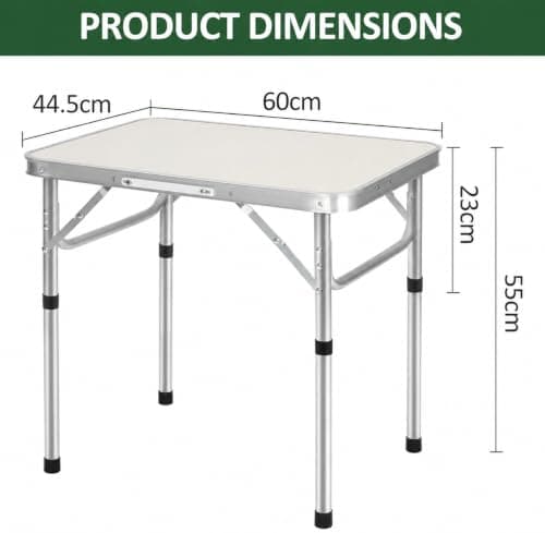 Youyijia 2FT Camping Table Folding Picnic Table Adjustable Height Multipurpose Party Dining small camping Table Lightweight with Carry Handle for Catering Buffet and Garden — view 2