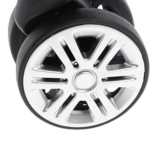 Black Replacement A19 Dual Roller Wheels Luggage Swivel Suitcase Casters Repair Accessory 2pcs — view 2