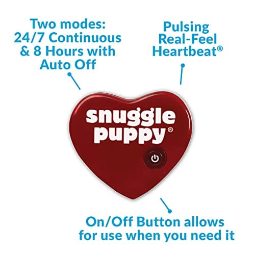 Snuggle Puppy Heartbeat Dog Toy for Puppies, Real-Feel Heartbeat, Calming Sleep Aid and Crate Training Comfort Toy with Heat Pack, Cream Plush Design — view 5