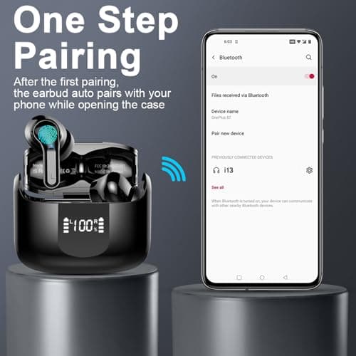 2026 Wireless Earbuds Bluetooth 5.4 Headphones, 50+Hrs 6D-Stereo Earphones — view 6