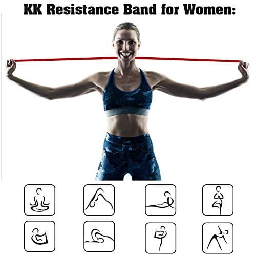 KK Resistance bands for men and women fitness band (15 – 35 lbs) pull up resistance bands Suitable for home, gym workout exercise flexibility and strength training. (Red: 15 – 35 lbs) — view 6