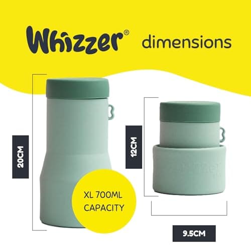 Whizzer™ - Discreet Portable Toilet For Adults - Seen on Dragons Den - Travel Essentials for Festivals, Camping, Caravans & Travel - Silicone Pee Bottle for Men & Women - Portable & Leakproof - 700ml — view 2