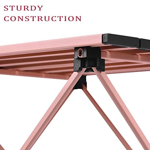 Grope Portable Beach Table for Sand, Folding Camping Table (Pink-S) — view 6