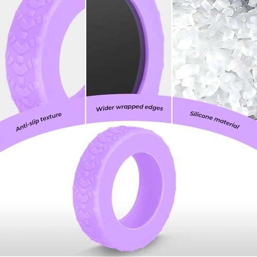 8 Pack Luggage Wheel Covers, Silicone Suitcase Wheel Protectors for Spinner Wheels, Quiet & Wear-Resistant Caster Sleeves, Reduce Noise & Prevent Scratches - Must-Have Travel Accessories, Purple — view 5