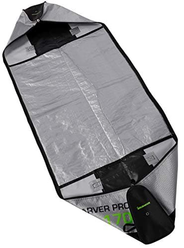 BRUBAKER Combo Set CarverTec Pro - Ski Bag and Ski Boot Bag for 1 Pair of Skis + Poles + Boots + Helmet - Silver Green - 66 7/8 Inches / 170 Cm — view 5