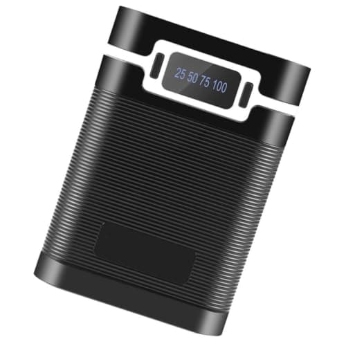 SHINEOFI Portable 4-slot 18650 Battery Charger Case with Dual USB Output and Display Screen, Detachable Design Power Bank Box for Outdoor Activities and Travel, Abs Material, Fast Charging