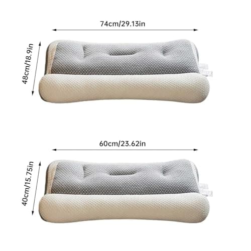 Proease Pillow for Sleep Apnea Orthopedic Deep Sleep Pillows, Pro Ease Sleep Apnea Pillow, Super Ergonomic Pillows for Neck and Shoulder, Side, Back, Stomach Sleepers (Grey) — view 2