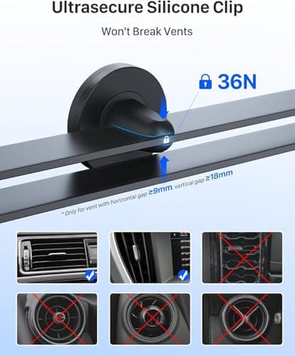 YOSH Magnetic Phone Holder for Car Air Vent, Phone Magnet, Car Accessories — view 4