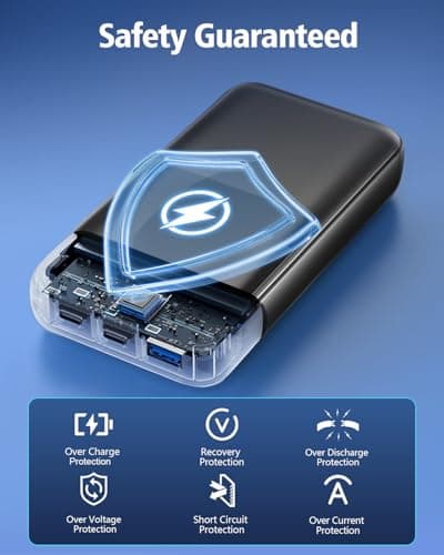 Power Bank Fast Charging, 15000mAh Portable Charger with Built-in Cables — view 6