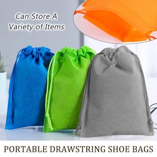 SYEYCW 8 Pcs Shoe Bags, Small Drawstring Bag, Portable Cloth Pouch, Travel Storage Bag, Multifunctional Shoe Storage Bags for Men and Women Travel Accessories, for Toy Shoes Boots High Heel Socks — view 3