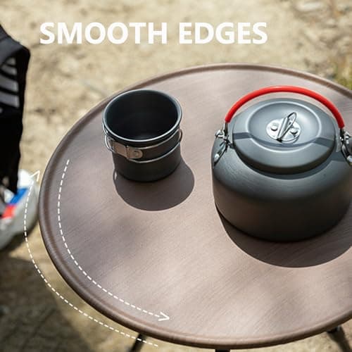 CATIEBYE Portable Folding Camping Side Table Adjustable Height Aluminum — view 5