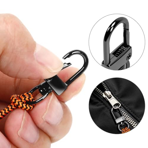 NOVWANG 8-Pack Black Zipper Pulls Detachable Zipper Replacement Zippers Repair Tab Kit for Backpacks Purse Luggage Jackets Suitcases Handbags Clothing Accessories — view 6